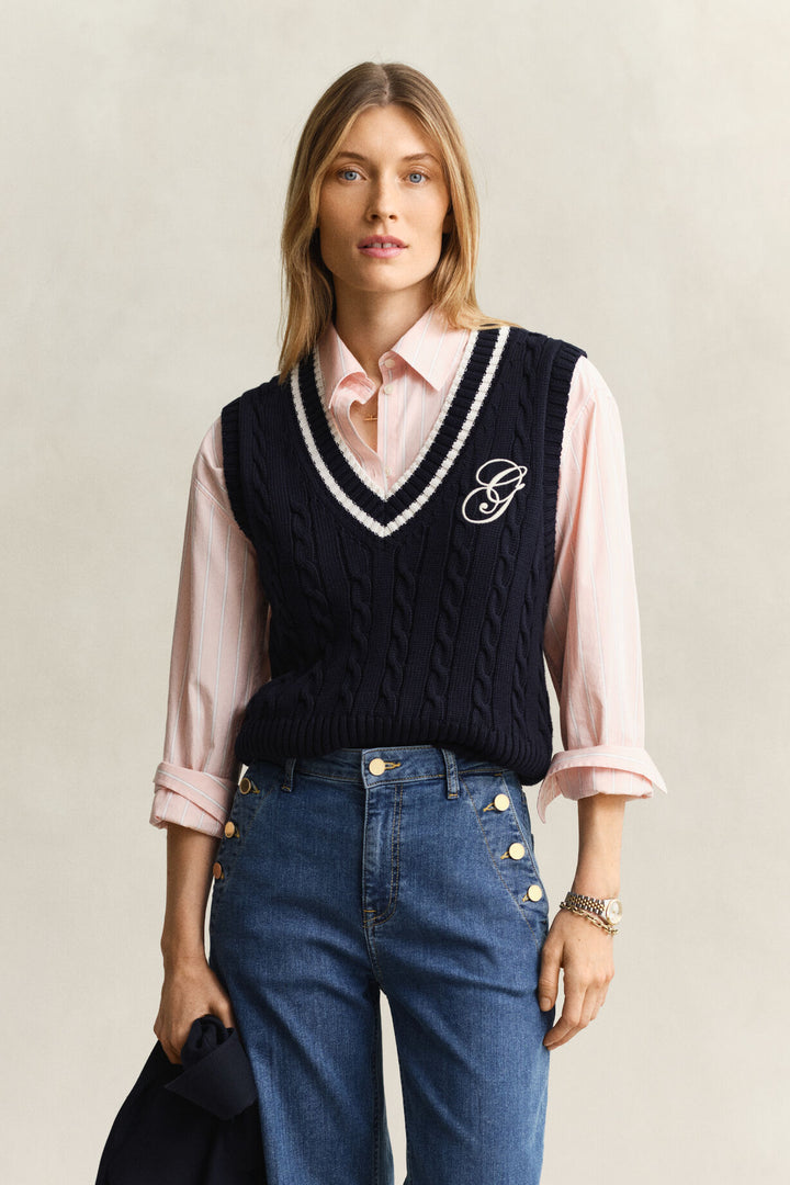 GANT Cotton Cable Knit Vest/Pulover 4805441