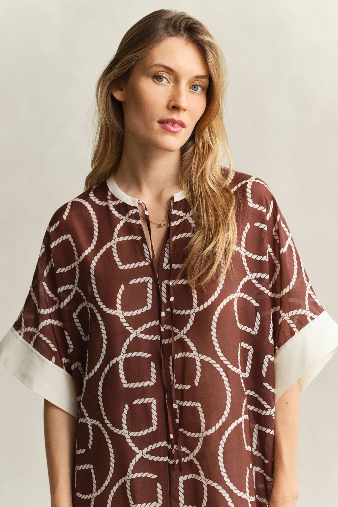 GANT Monogram Cotton Silk Caftan/Haljina 4503524