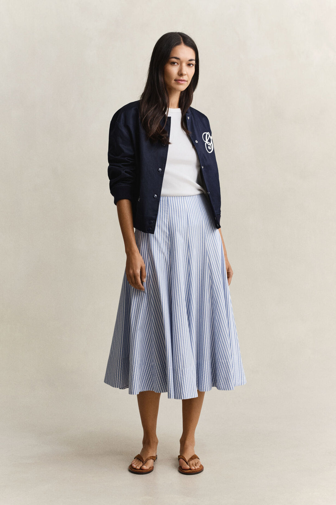 GANT Striped Cotton Midi Skirt/Suknja 4400244