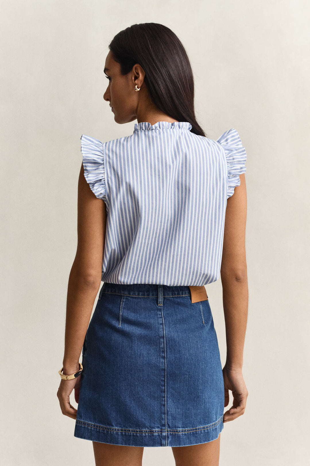 GANT Ruffled Striped Cotton Blouse/Košulja 4300619