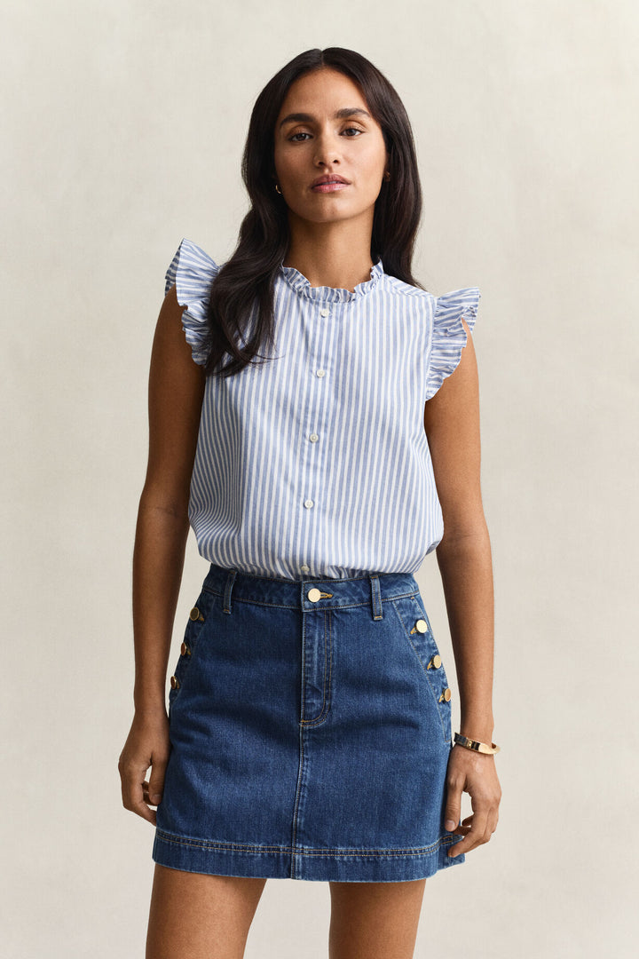 GANT Ruffled Striped Cotton Blouse/Košulja 4300619