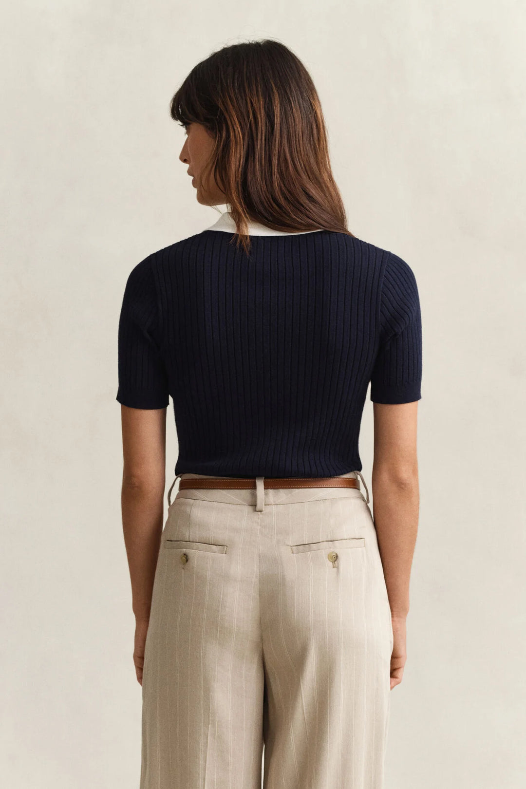GANT Ribbed Short Sleeve Rugger/Pulover 4805473