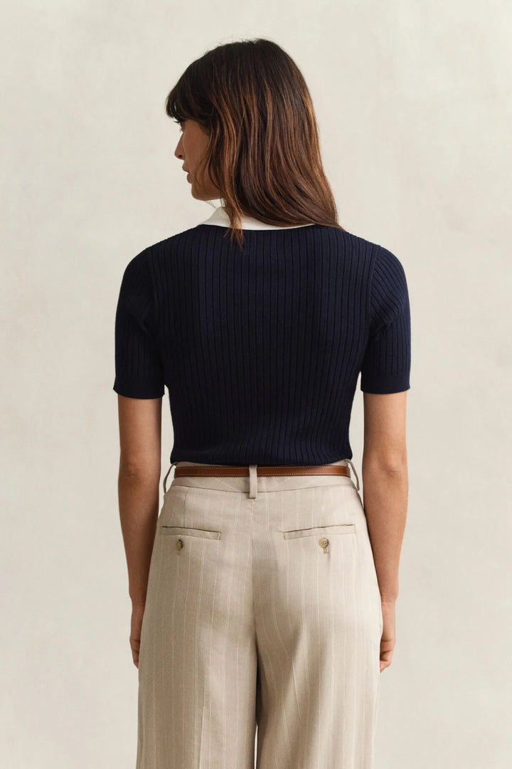 GANT Ribbed Short Sleeve Rugger/Pulover 4805473
