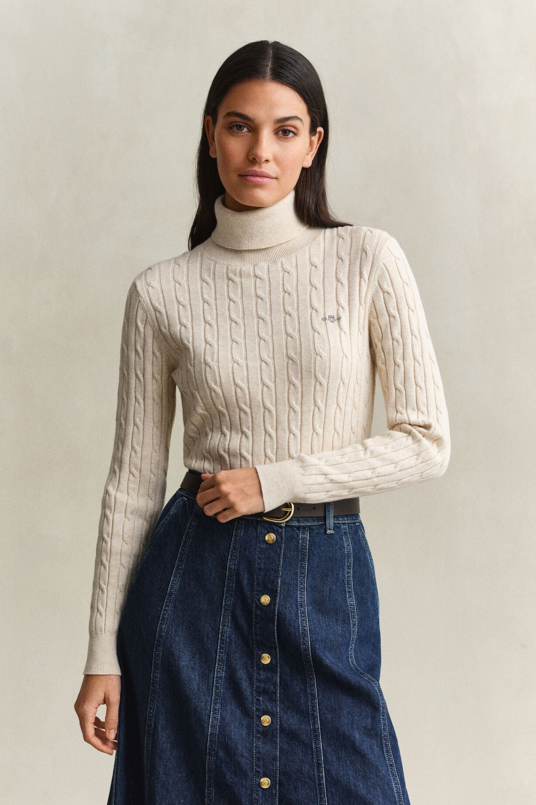 GANT Stretch Cotton Cable Turtleneck/Pulover 4800102