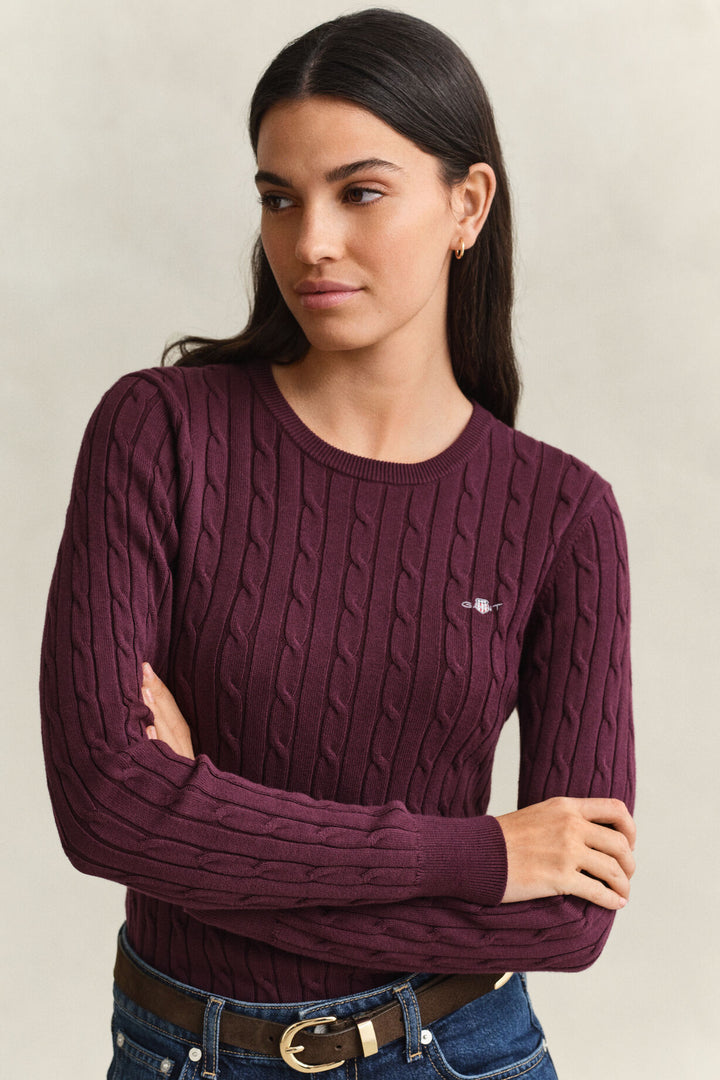 GANT Stretch Cotton Cable C-Neck/Pulover 4800100