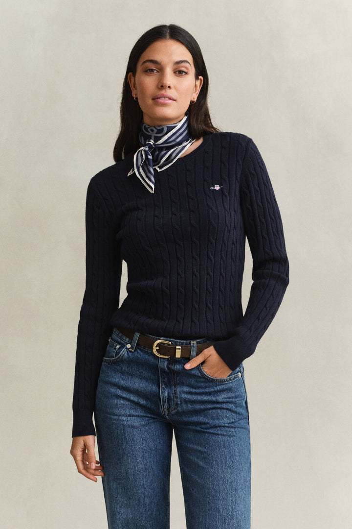 GANT Stretch Cotton Cable C-Neck/Pulover 4800100