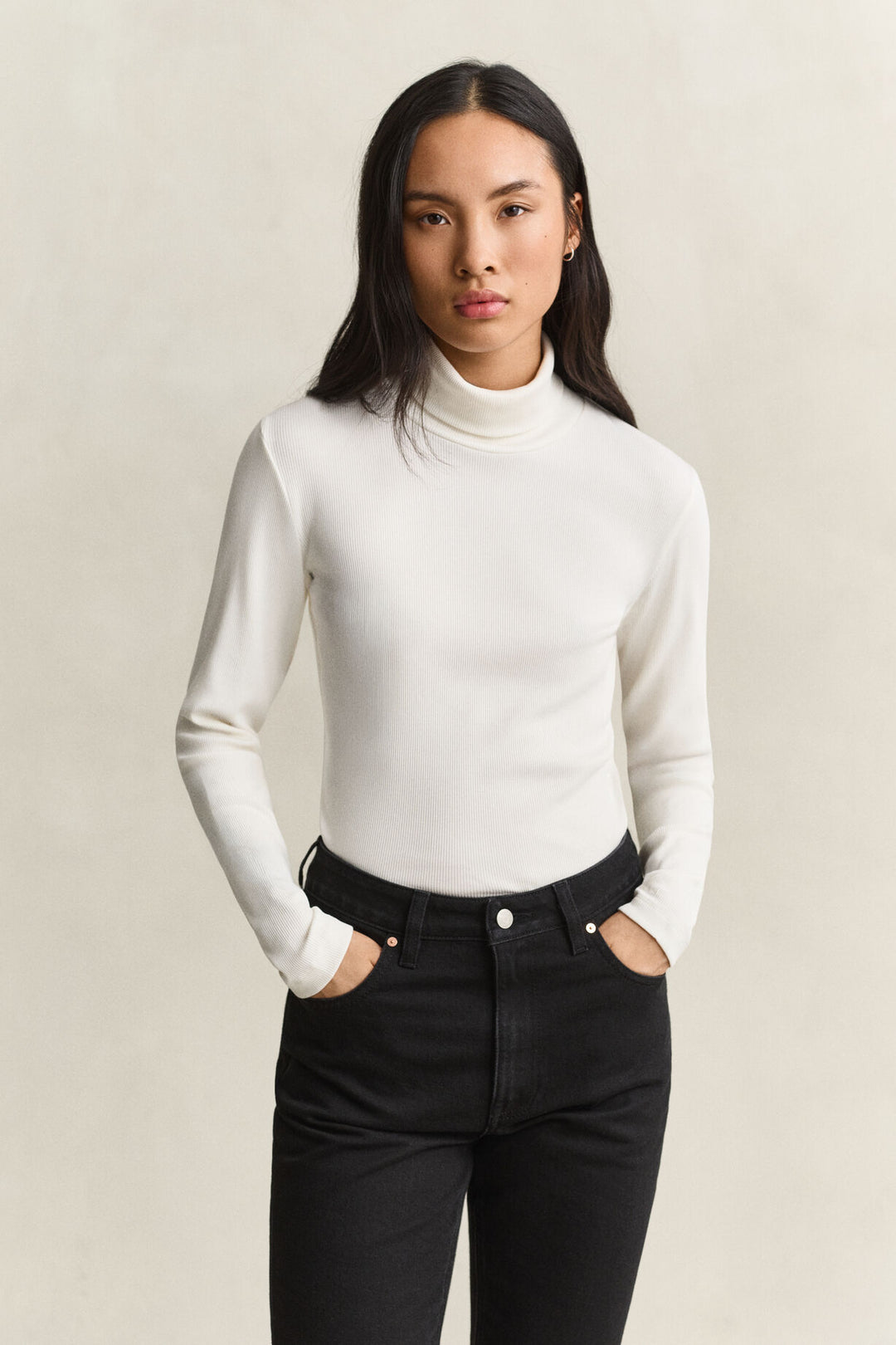GANT Ribbed Turtleneck Top/Pulover 4201622