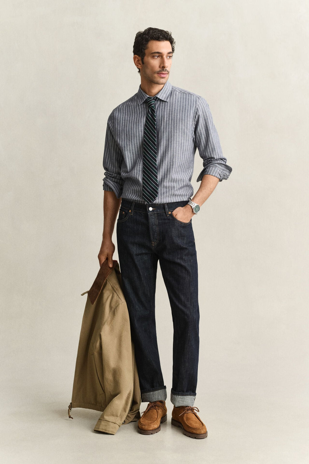 GANT Striped Flannel Mélange Shirt /Košulja 3263017