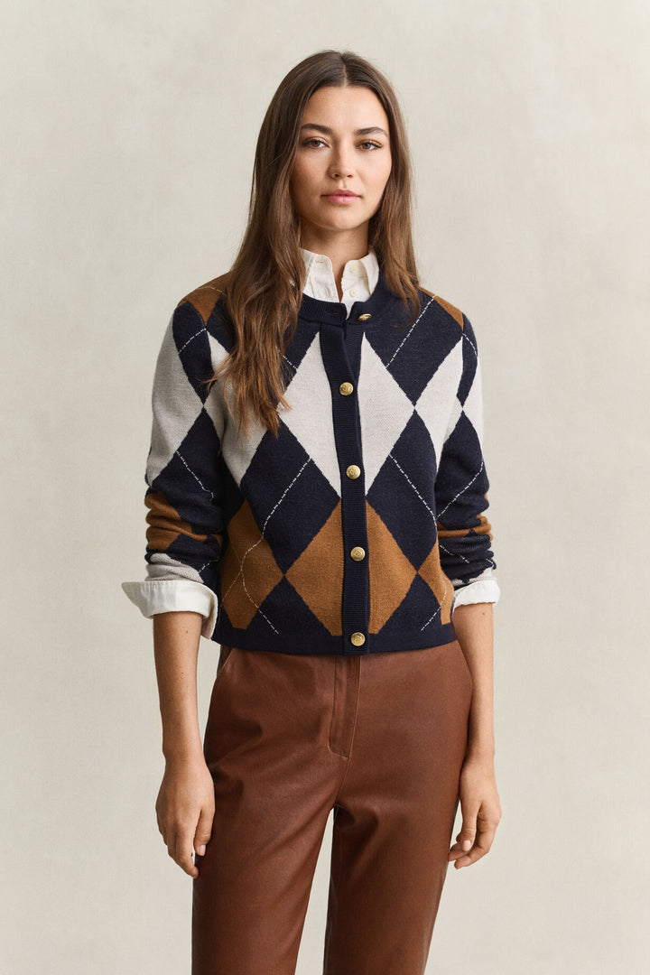 GANT Argyle Cardigan/Pulover 4802169