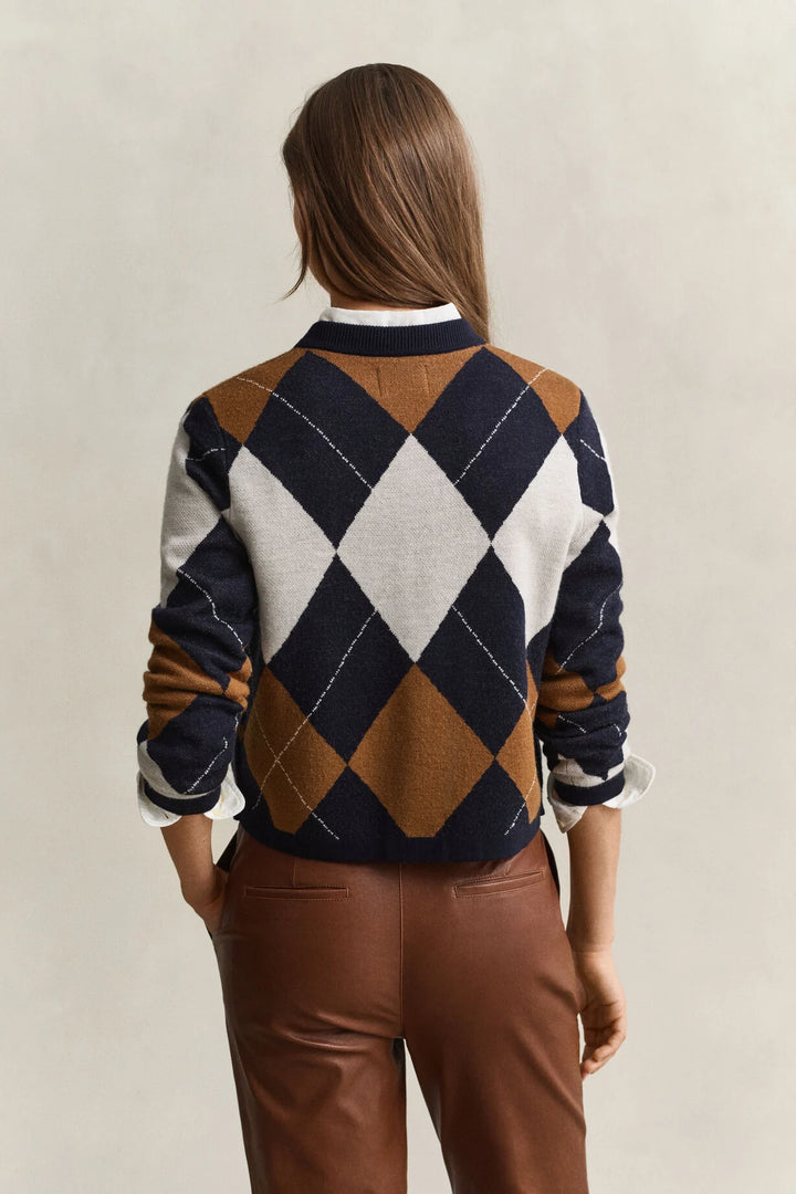 GANT Argyle Cardigan/Pulover 4802169