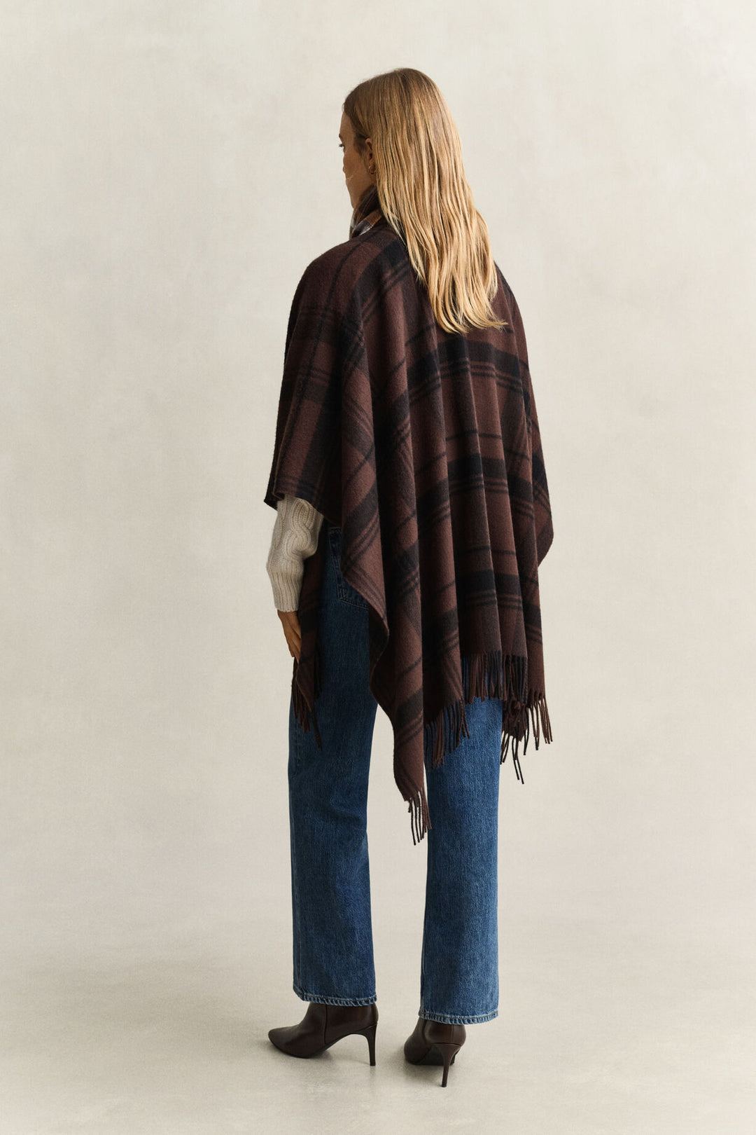 GANT Checked Wool Poncho/Šal 4920296