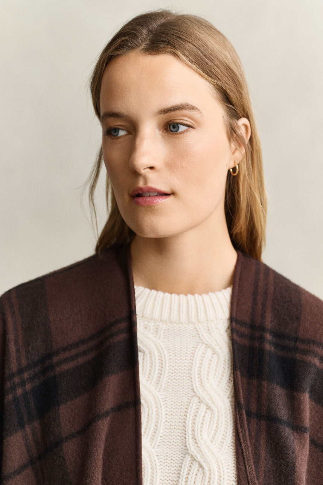 GANT Checked Wool Poncho/Šal 4920296