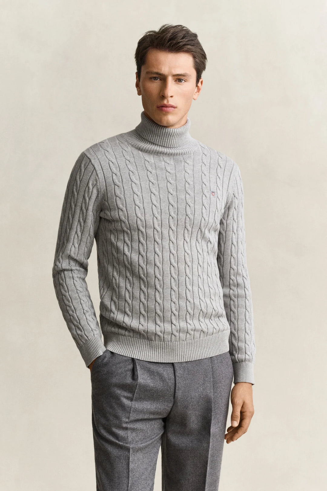 GANT Cotton Cable Knit Turtleneck Sweater /Pulover 8050607