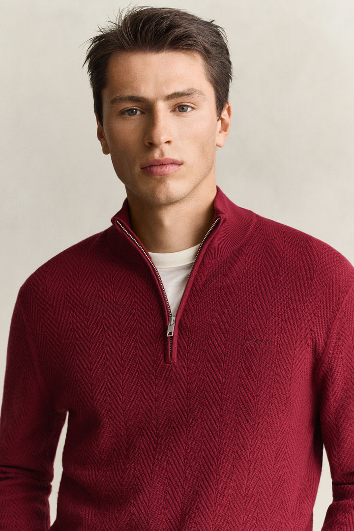 GANT Herringbone Half-Zip Sweater/Pulover 8050333