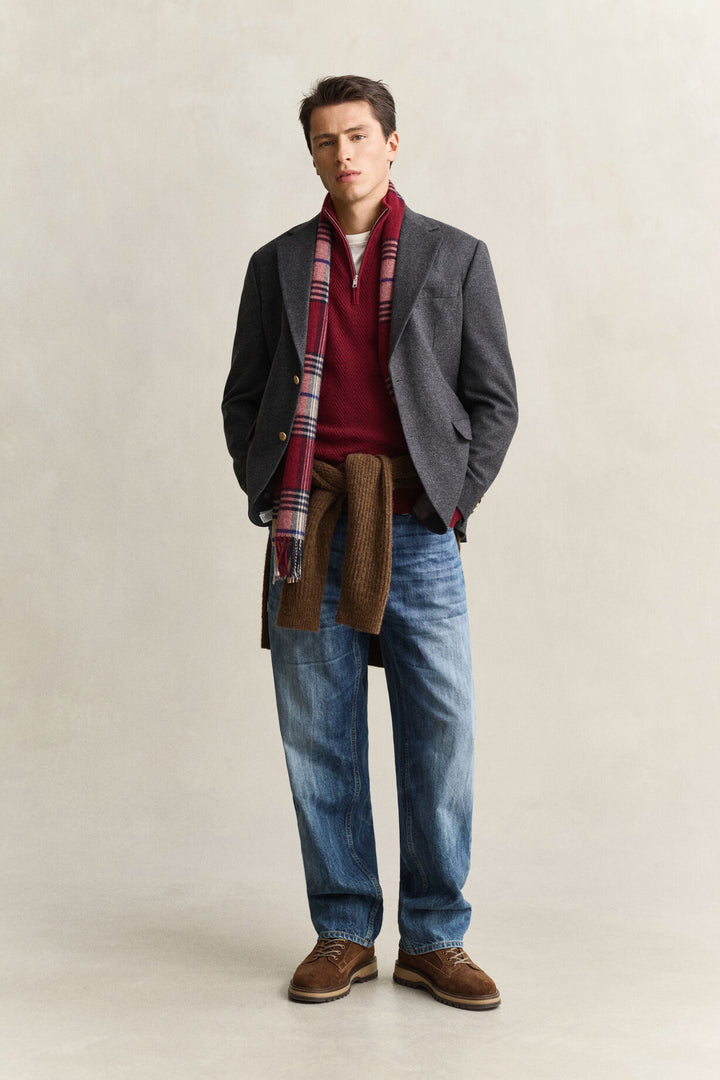 GANT Herringbone Half-Zip Sweater/Pulover 8050333