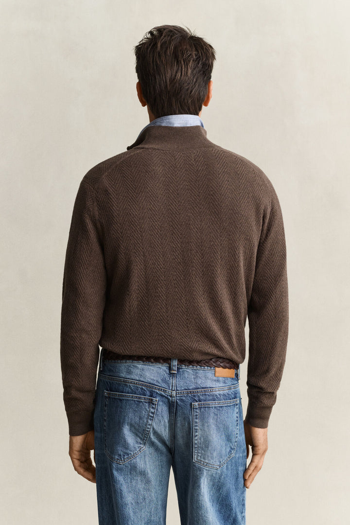 GANT Herringbone Half-Zip Sweater/Pulover 8050333