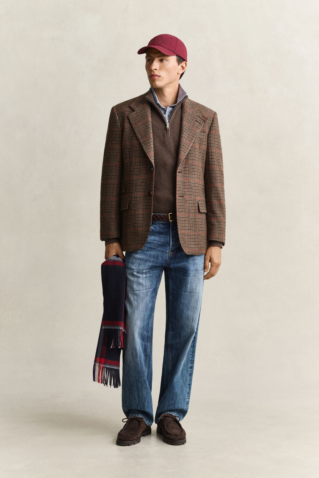 GANT Herringbone Half-Zip Sweater/Pulover 8050333
