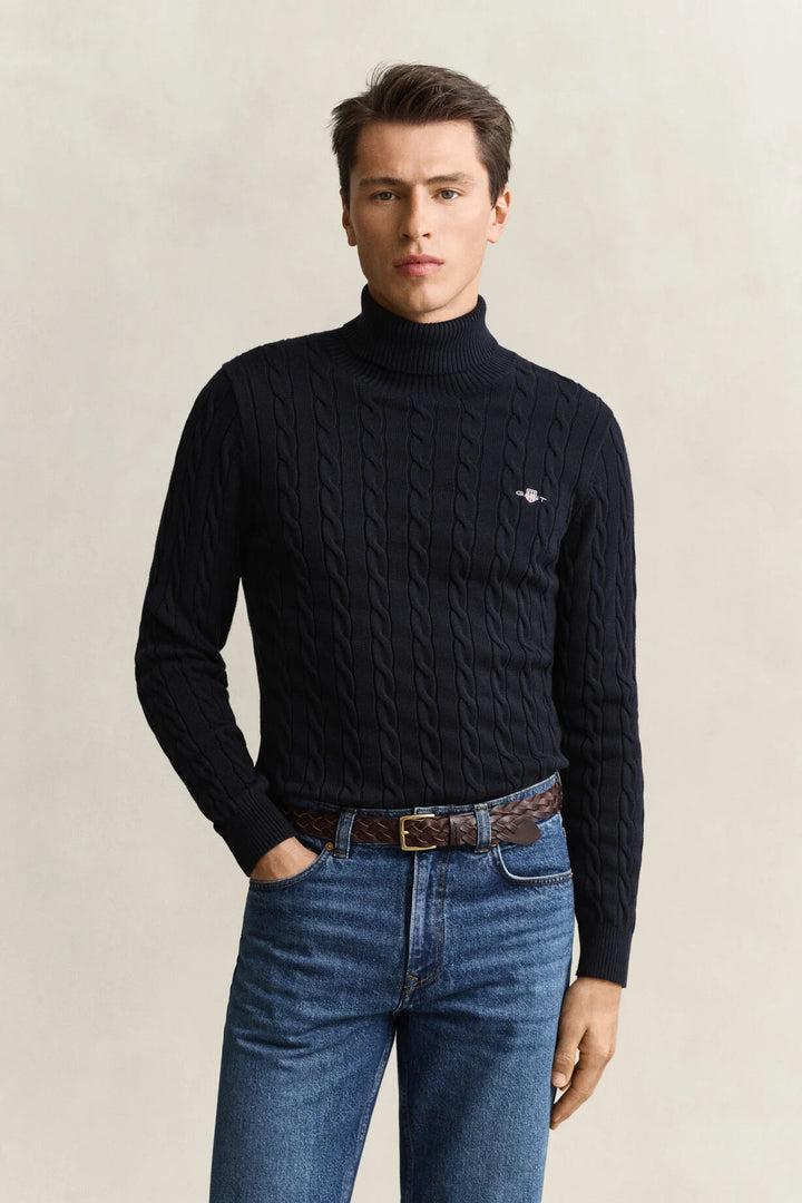 GANT Cotton Cable Knit Turtleneck Sweater /Pulover 8050607