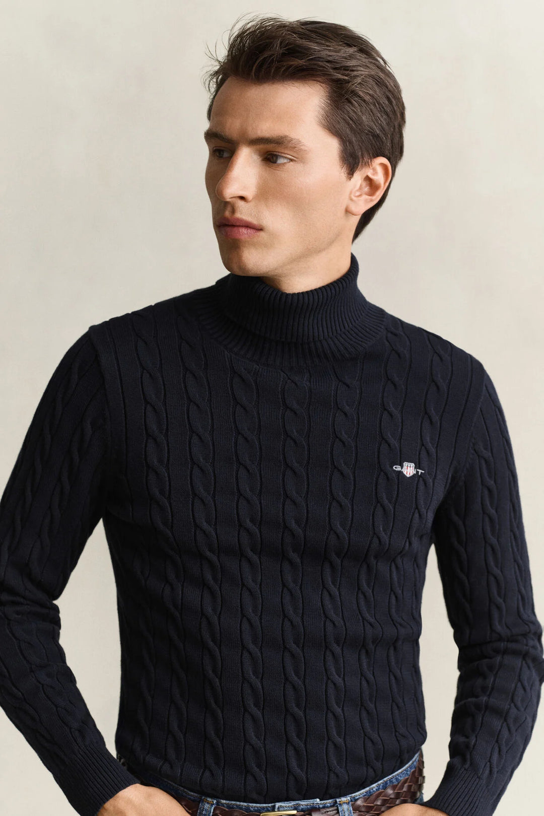GANT Cotton Cable Knit Turtleneck Sweater /Pulover 8050607