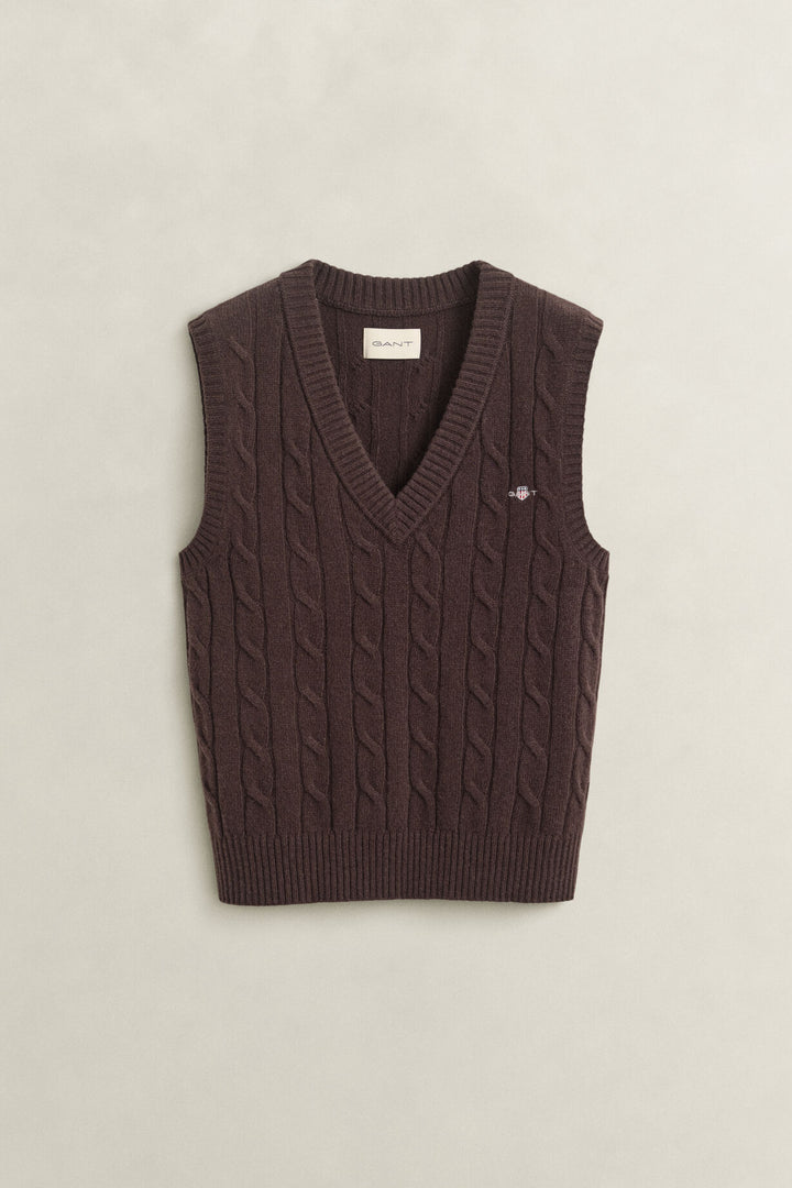 GANT Lambswool Cable Knit Vest/Pulover 4802303