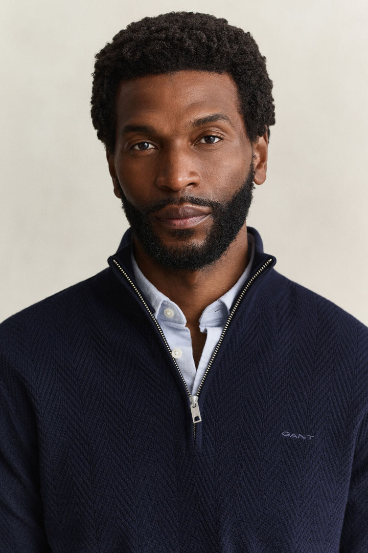 GANT Herringbone Half-Zip Sweater/Pulover 8050333
