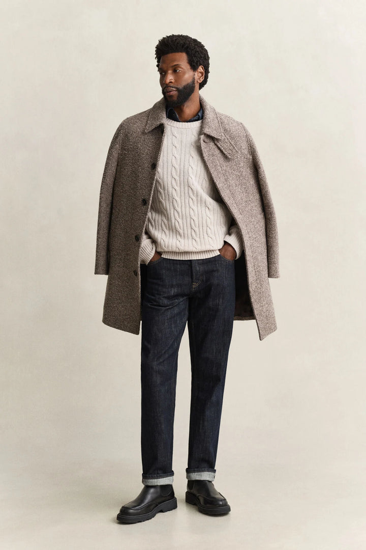 GANT Lambswool Cable Knit Crew Neck Sweater/Pulover 8050324
