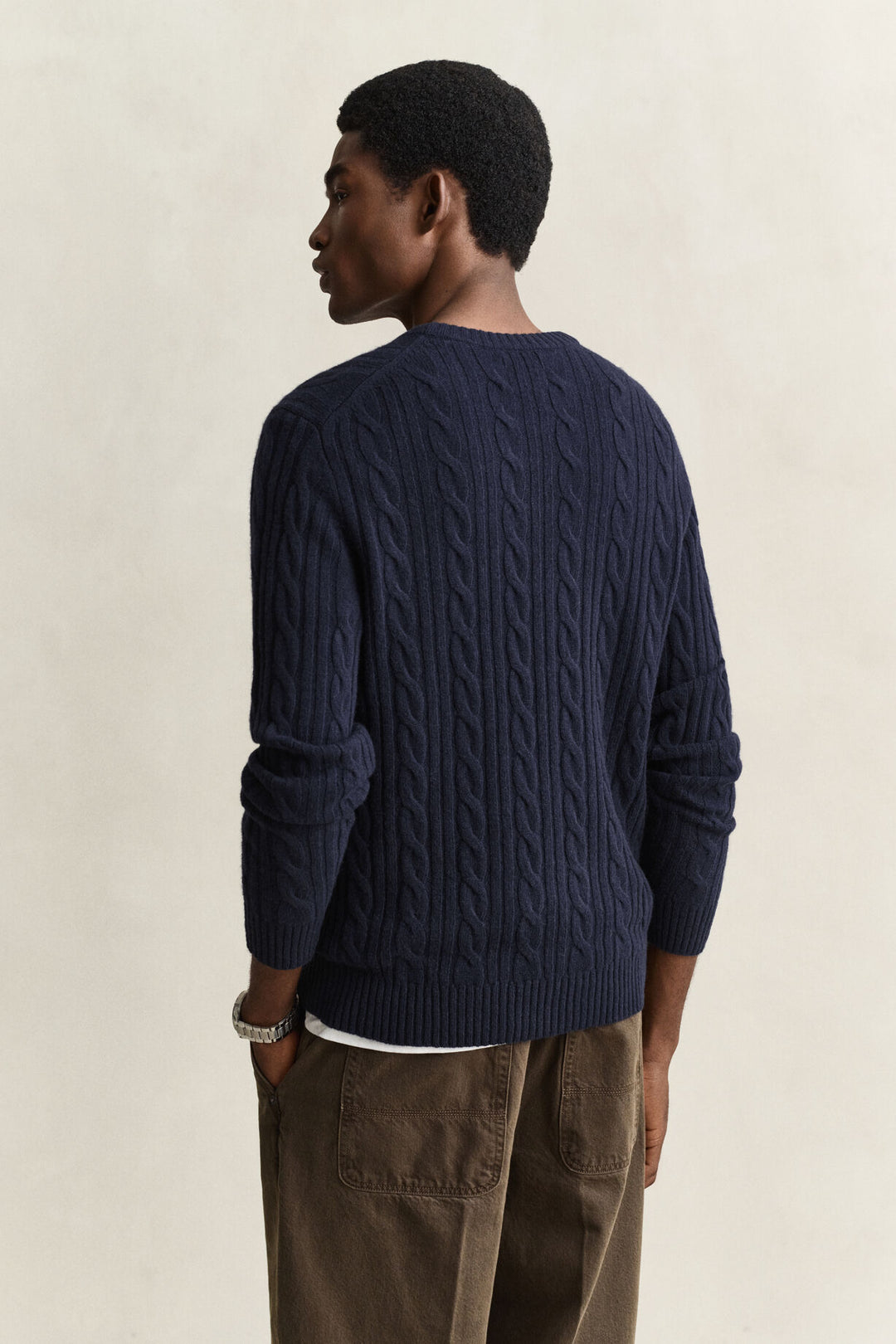 GANT Lambswool Cable Knit Crew Neck Sweater/Pulover 8050324