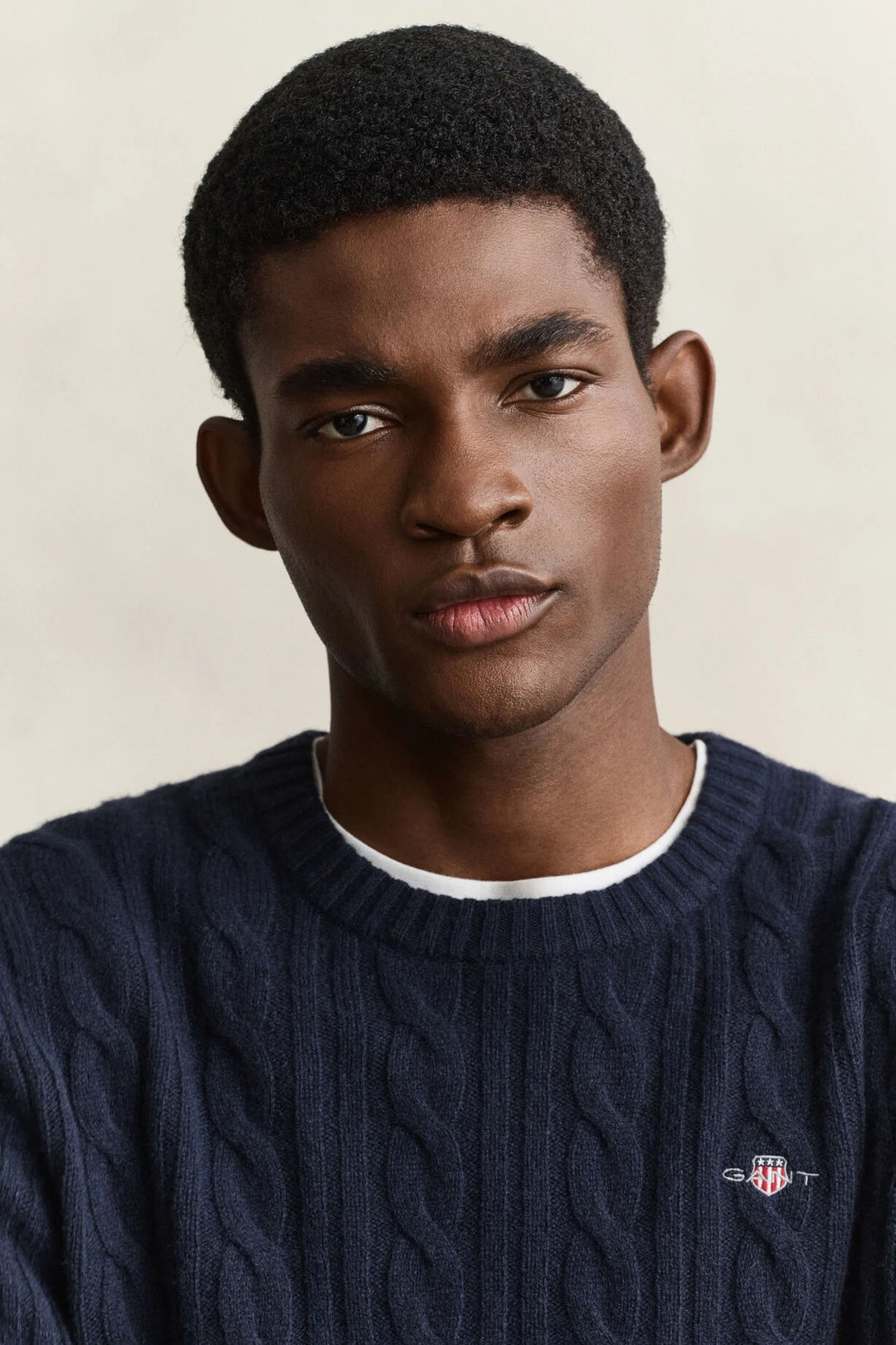 GANT Lambswool Cable Knit Crew Neck Sweater/Pulover 8050324