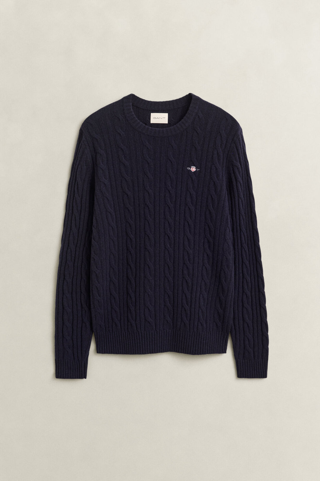 GANT Lambswool Cable Knit Crew Neck Sweater/Pulover 8050324
