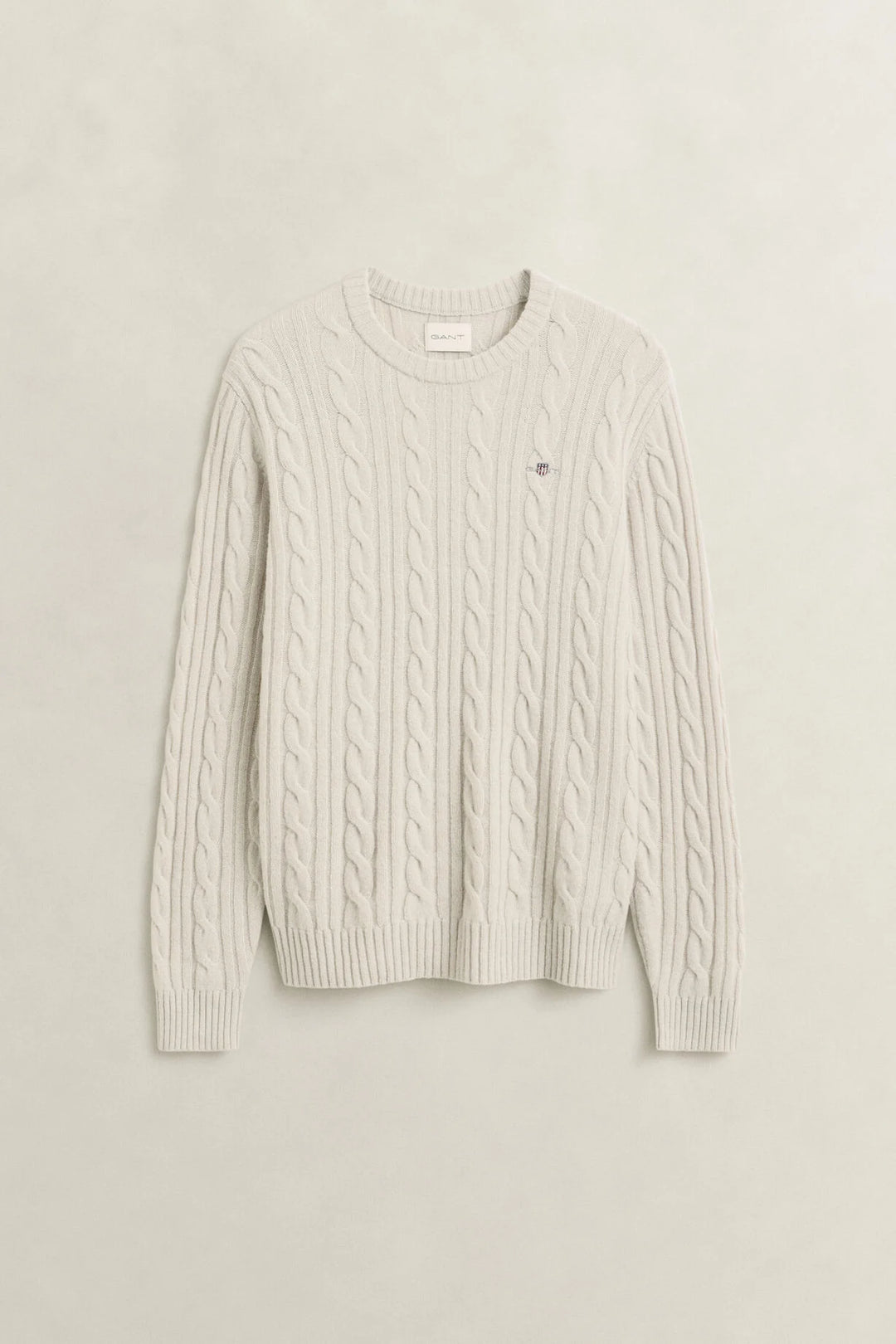 GANT Lambswool Cable Knit Crew Neck Sweater/Pulover 8050324