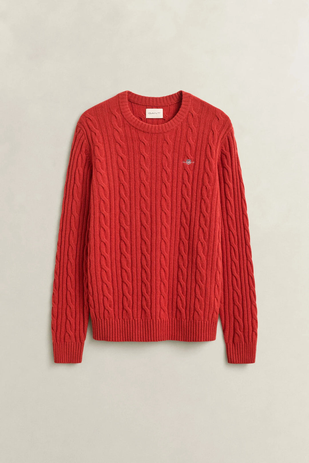 GANT Lambswool Cable Knit Crew Neck Sweater/Pulover 8050324