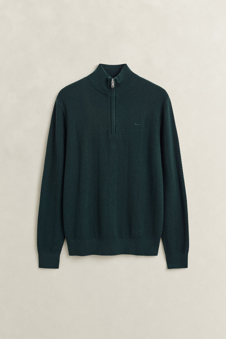 GANT Herringbone Half-Zip Sweater/Pulover 8050333
