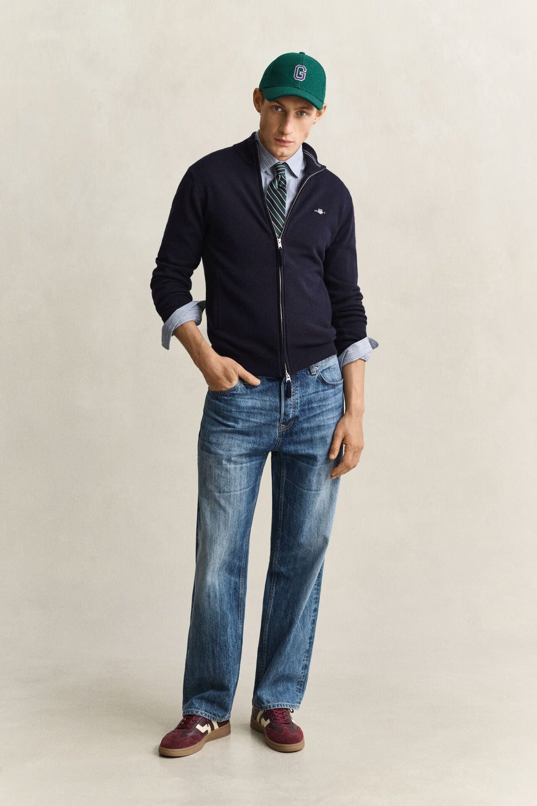 GANT Lambswool Zip Cardigan /Pulover 87314