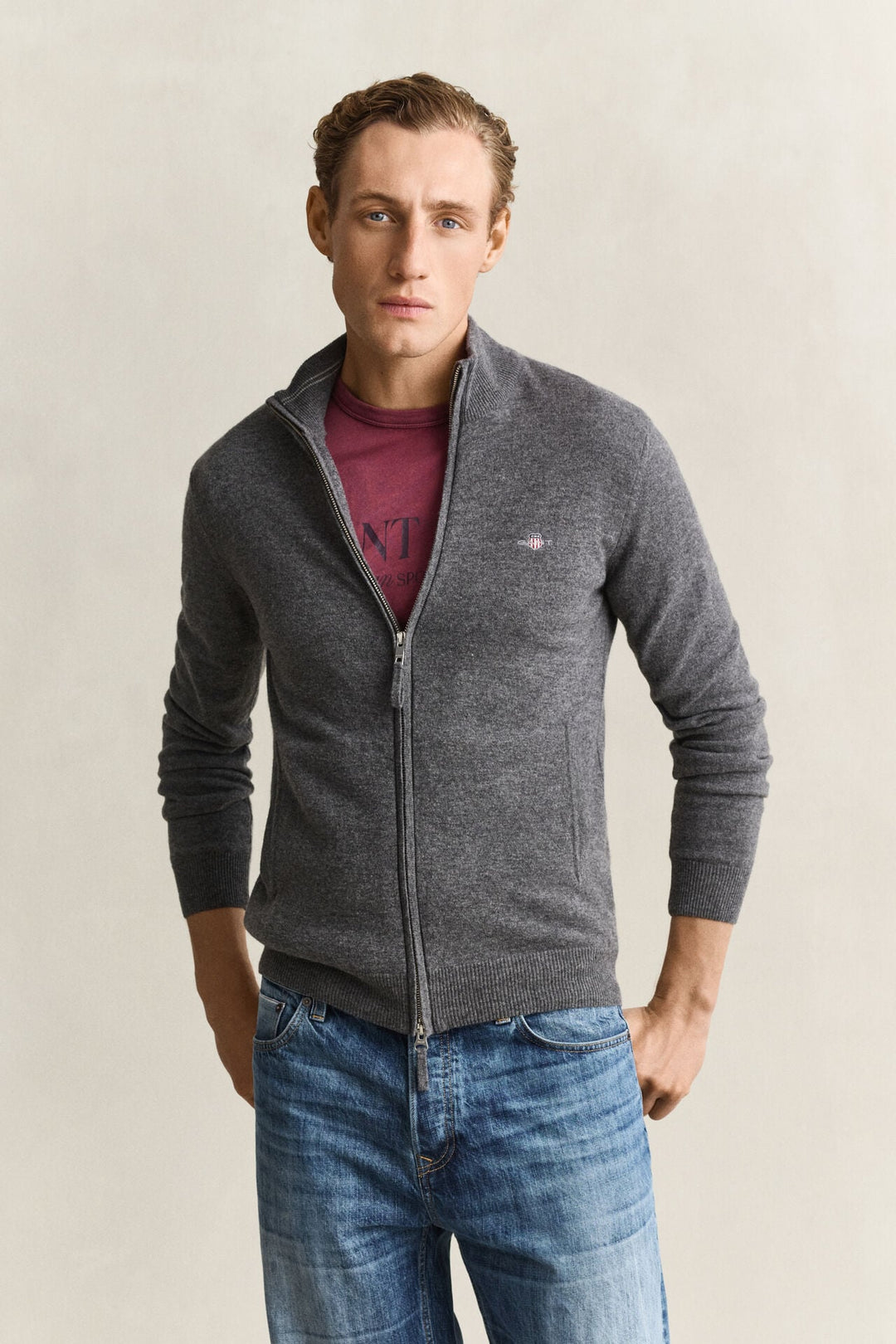 GANT Lambswool Zip Cardigan /Pulover 87314