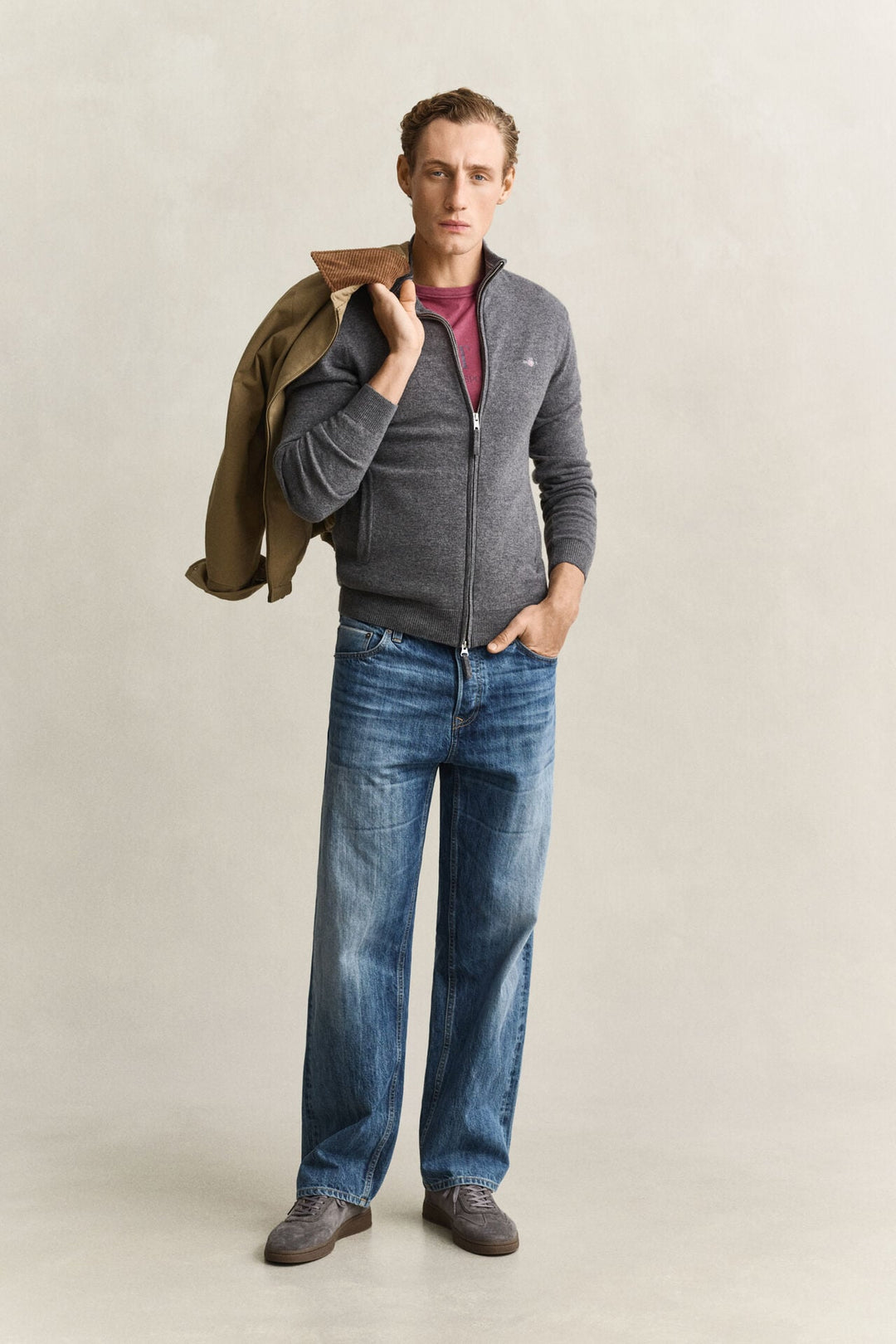 GANT Lambswool Zip Cardigan /Pulover 87314