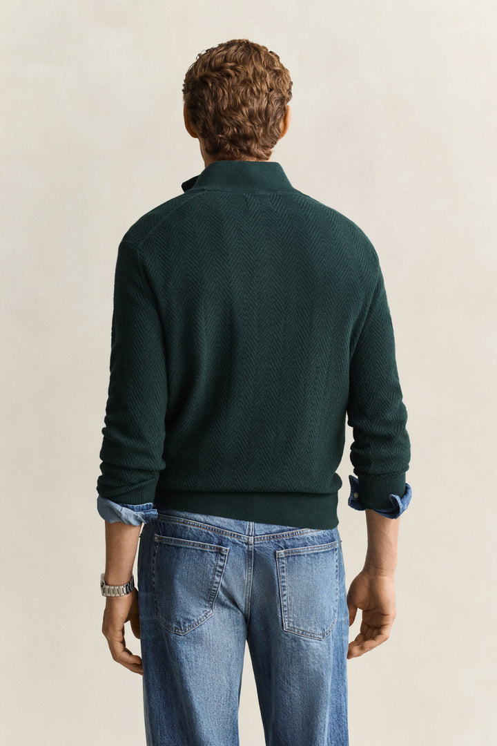 GANT Herringbone Half-Zip Sweater/Pulover 8050333