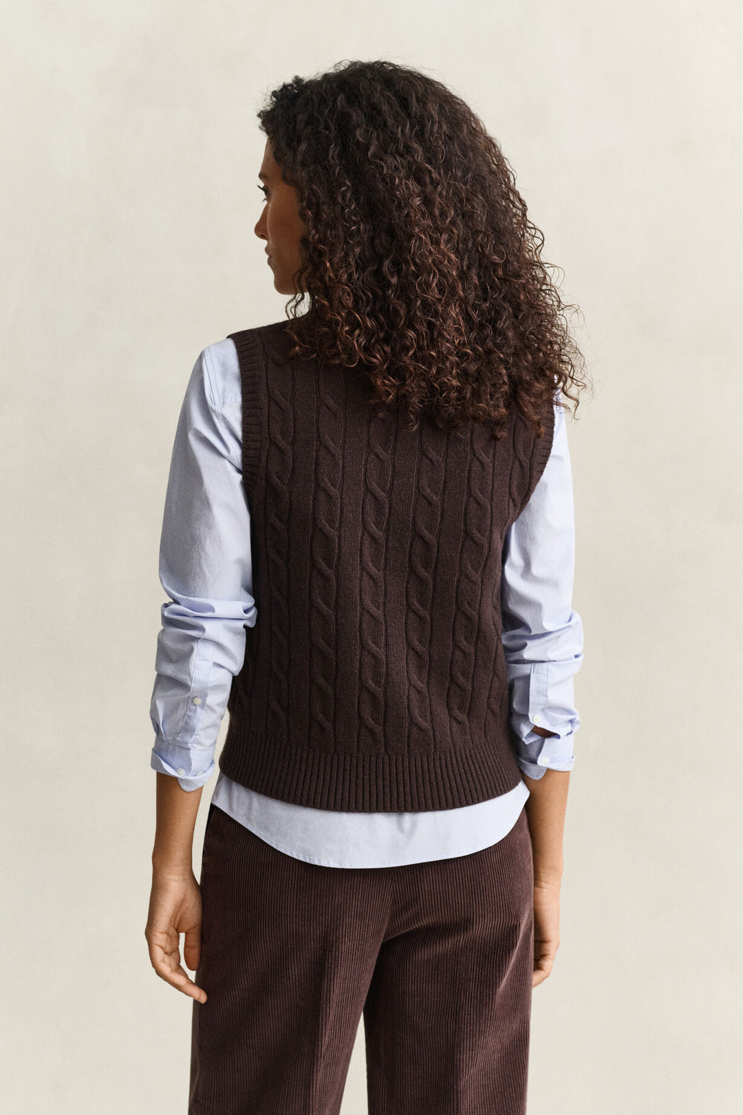 GANT Lambswool Cable Knit Vest/Pulover 4802303