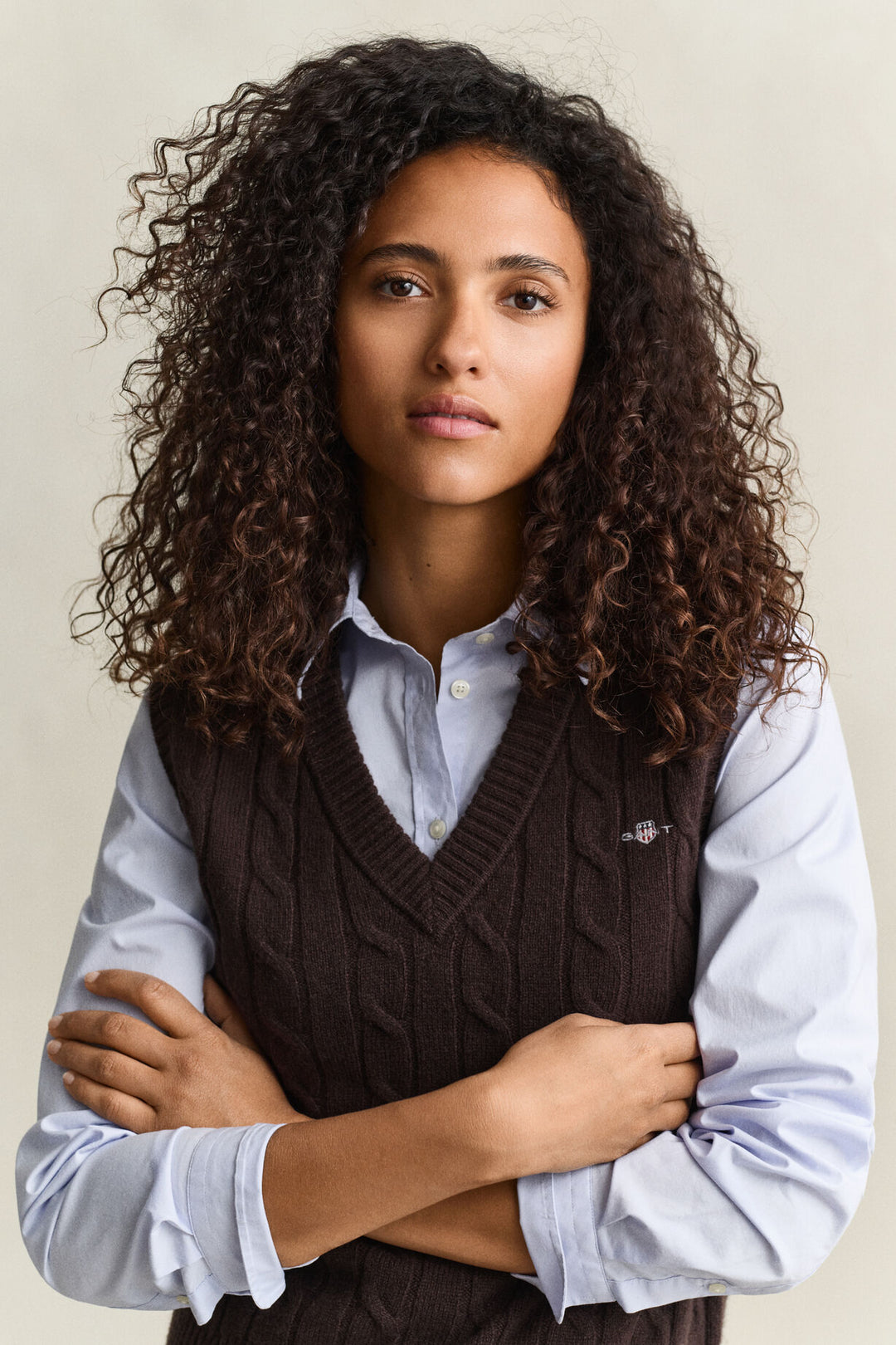 GANT Lambswool Cable Knit Vest/Pulover 4802303