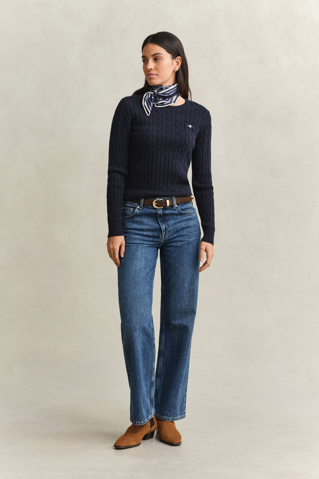 GANT Stretch Cotton Cable C-Neck/Pulover 4800100