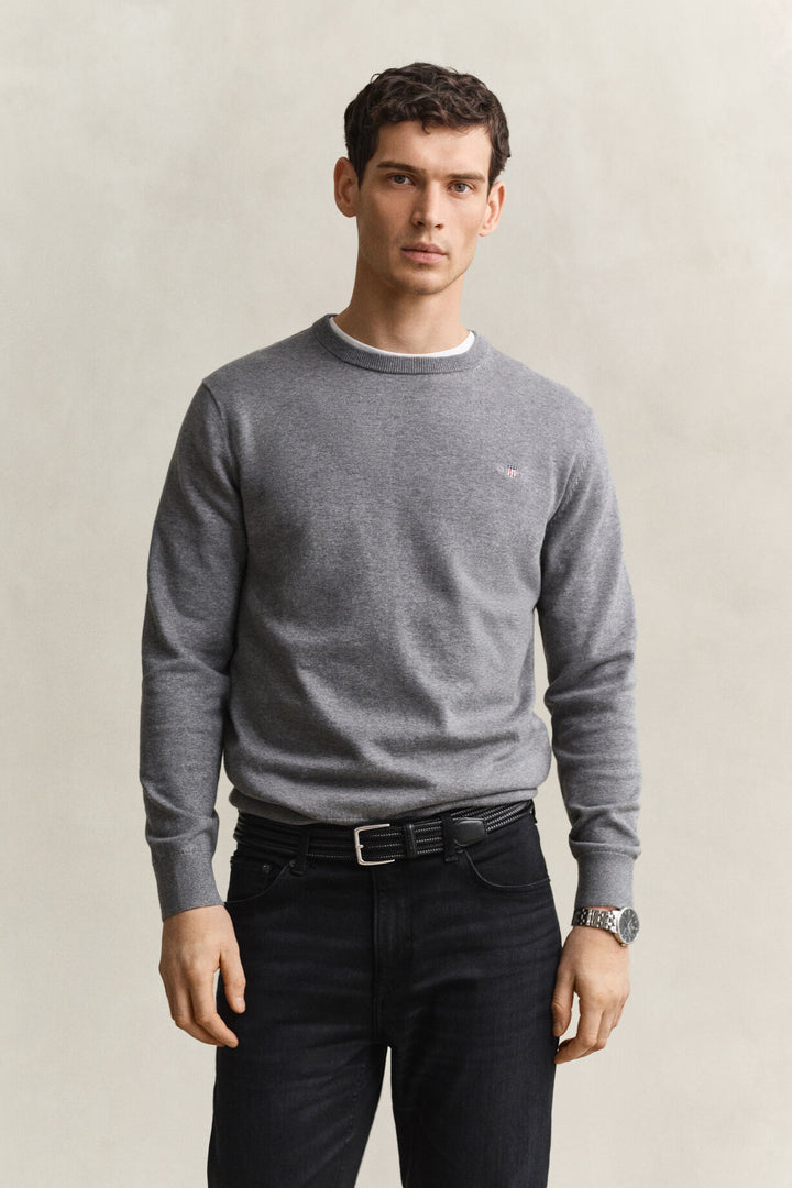 GANT Cotton Crew Neck Sweater/Pulover 8030761