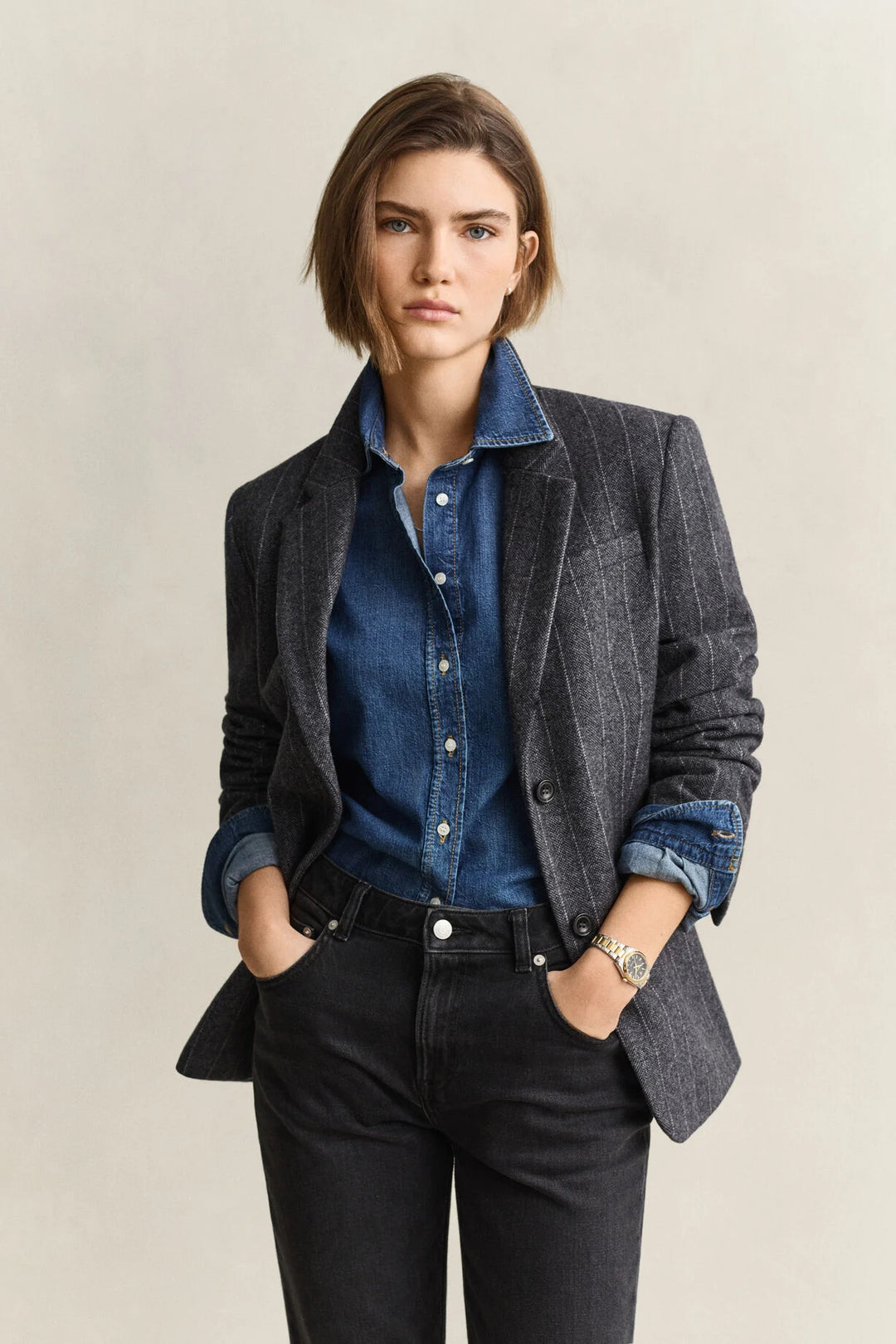 GANT Pinstriped Hourglass Blazer/Sako 4770372