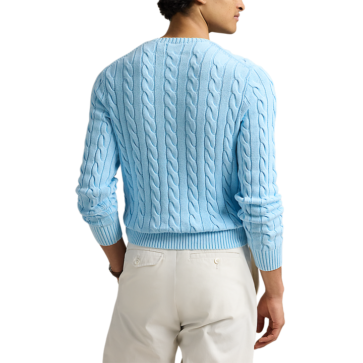 PRL Cable-Knit Mineral-Dyed Cotton Jumper/Pulover 710965867005