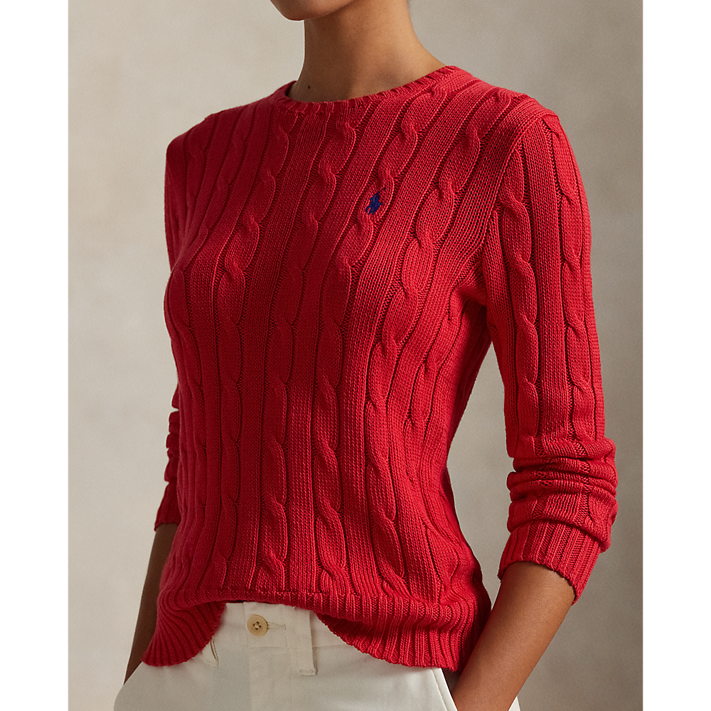 PRL Cable-Knit Cotton Crewneck Jumper/Pulover 211971869019