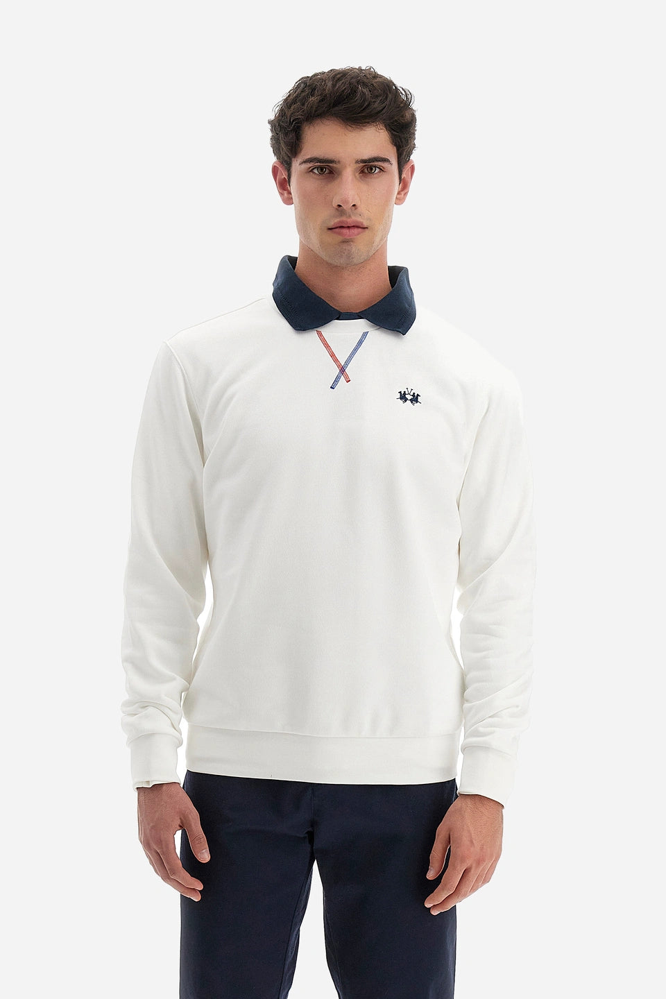 La Martina Crew Neck Sweatshirt Diago/Duks WMF007FP548