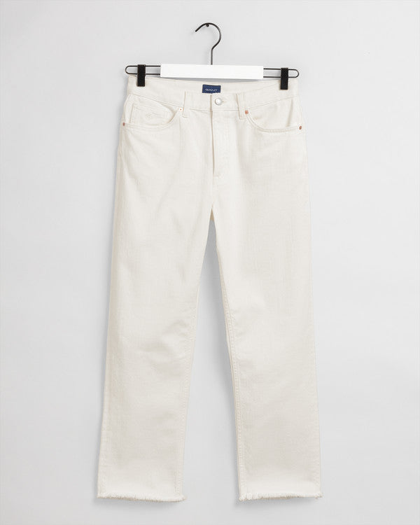 GANT Straight Cropped Ecru/Hlače 4100125