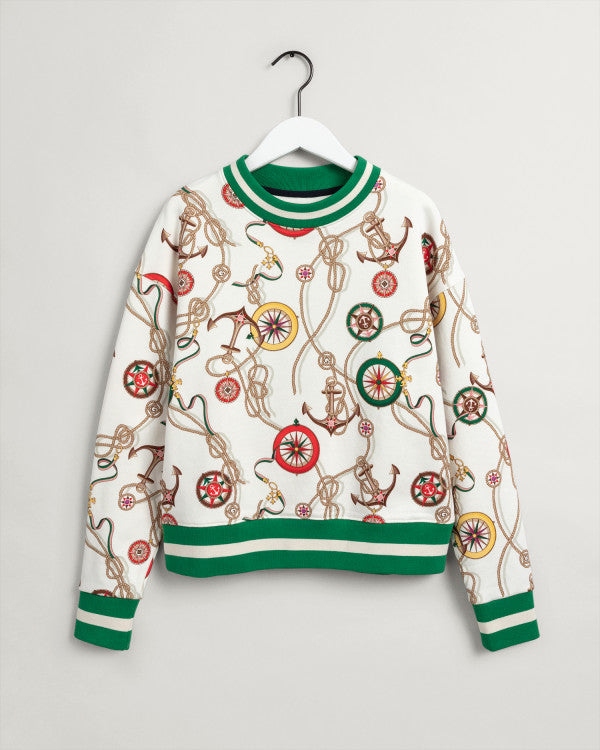 GANT Sailing Print C-Neck Sweat/Pulover 4203636