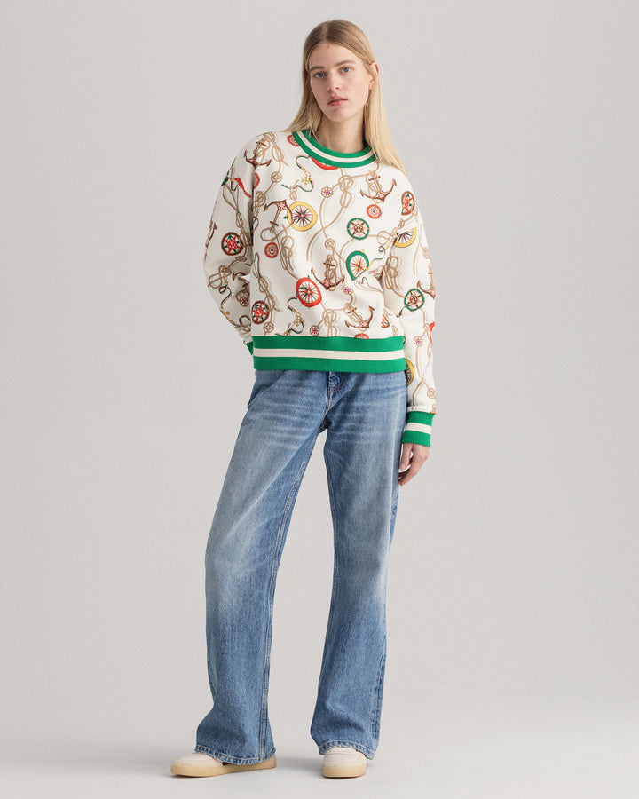 GANT Sailing Print C-Neck Sweat/Pulover 4203636