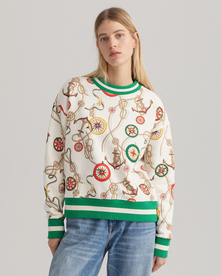 GANT Sailing Print C-Neck Sweat/Pulover 4203636