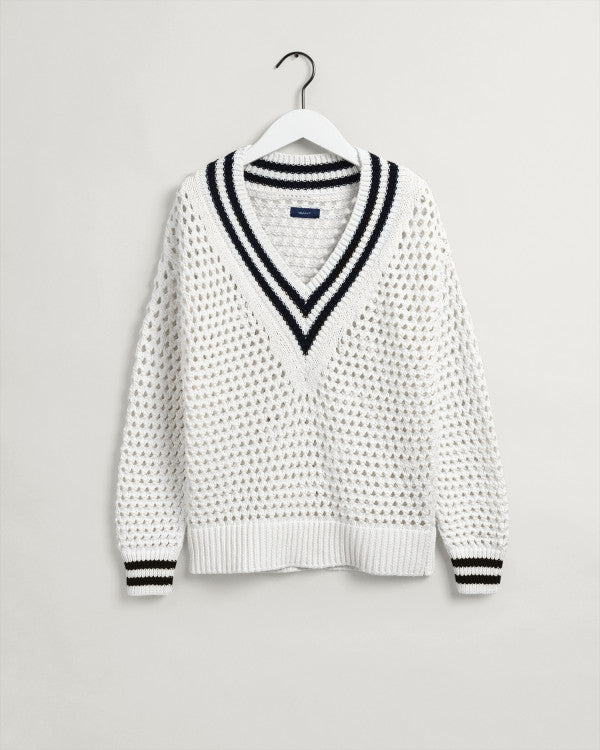 GANT Open Knit V-Neck/Pulover 4804136