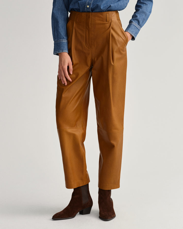 GANT Pleated Leather Pants/Hlače 4150230